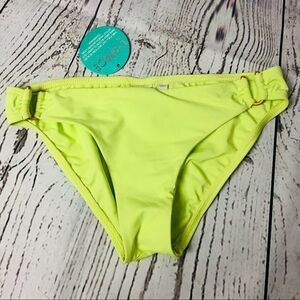 L*Space Bikini Bottom Swim Gold U Bars Yellow S